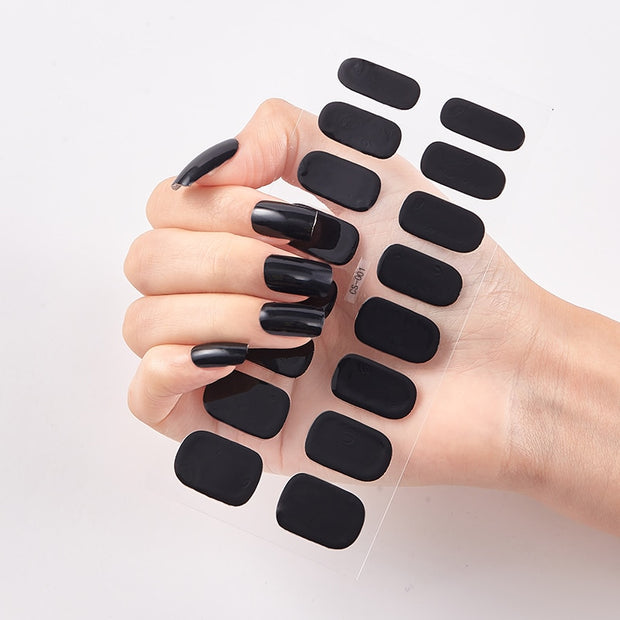 Manicure Decoracion Self Adhesive Foil Nail Art Stickers 2020 Fashion Nail Polish Pure Solid Color Nail Decoration Women Salon nail decal sticker DailyAlertDeals CS-01  