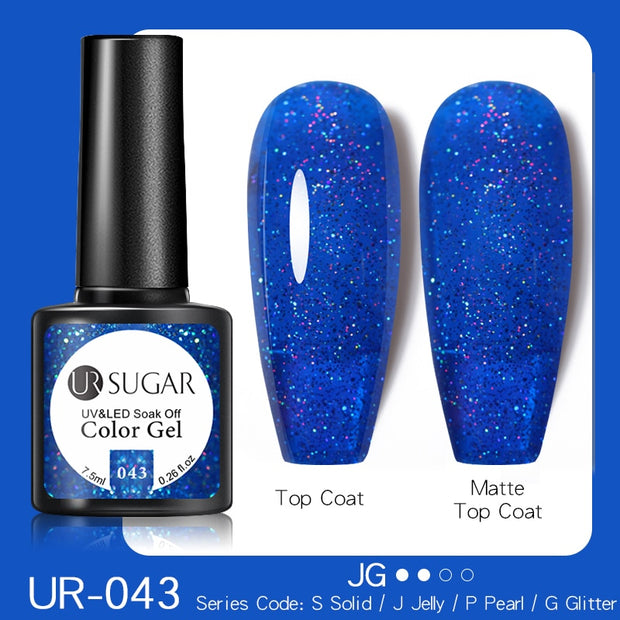 UR SUGAR Fluorescent Gel Nail Polish Neon Yellow Green Blue Color Gel Soak Off UV Nail Gel Varnish For Nail Art Top Coat Neon Fluorescent Gel Nail Polish DailyAlertDeals 043  