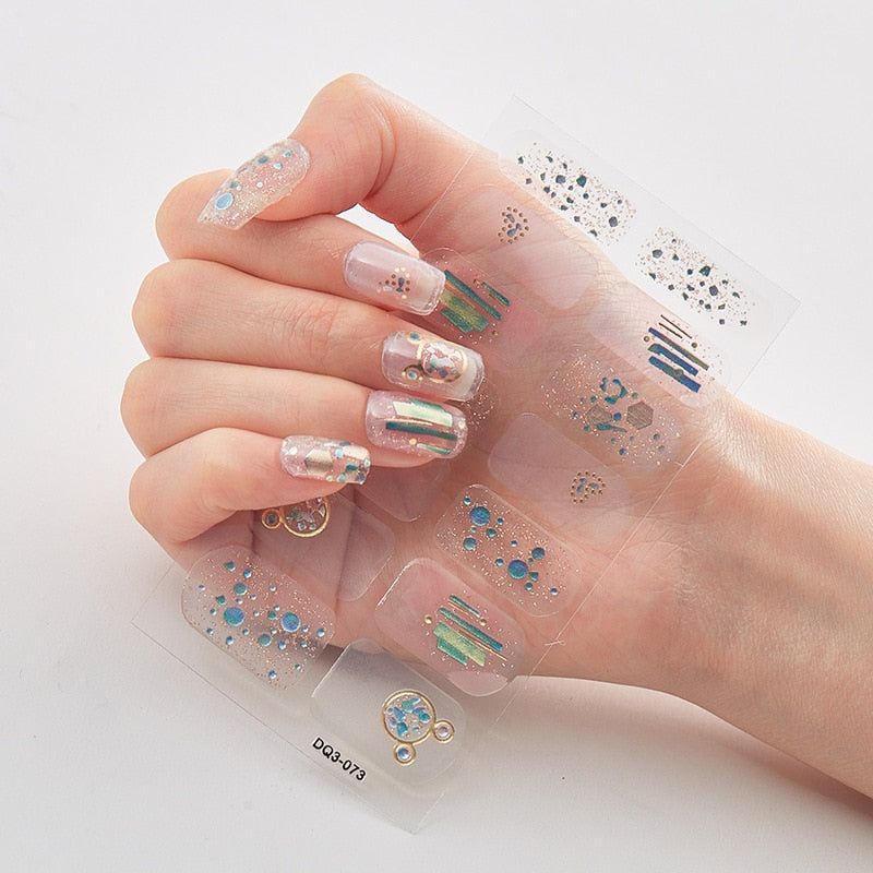 Patterned Nail Stickers Wholesale Supplise Nail Strips for Women Girls Full Beauty High Quality Stickers for Nails Decal stickers for nails DailyAlertDeals DQ3-73  