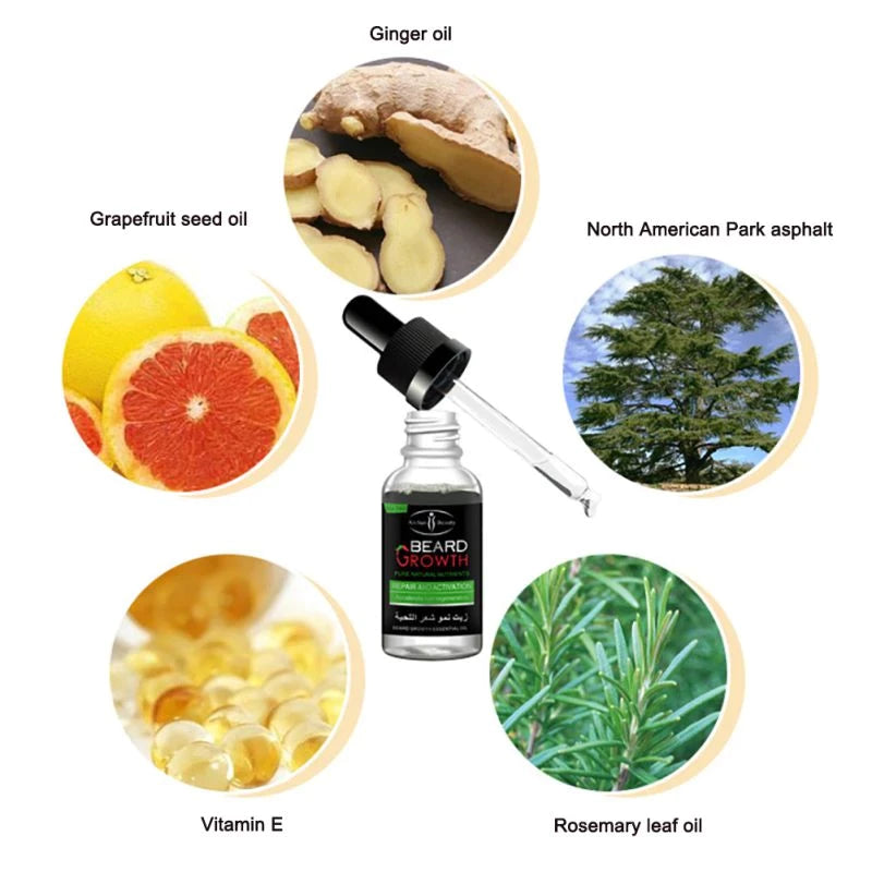 Natural Organic Men Beard Growth Oil Health & Beauty hozanas4life   