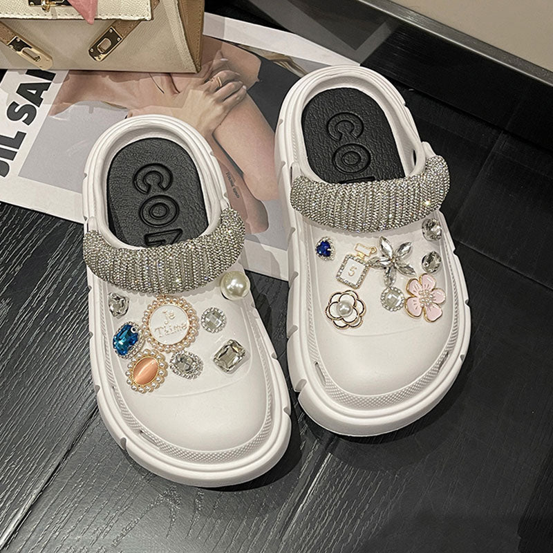 Mo Dou Fashion Charms Clog Shoes Outdoor Women Slippers Thick Sole High Quality Summer Sandals For Girls 0 DailyAlertDeals   