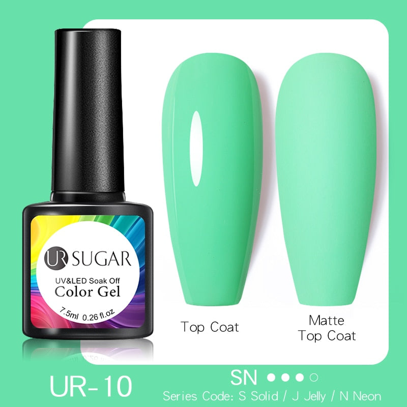 UR SUGAR 7.5ml Dark Purple Gel Nail Polish Soak Off UV LED Semi Permanent Gel Varnishes Manicure Nails Art Matte Top Coat Needed nail polish DailyAlertDeals