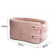 Portable Cat Dog Bed Travel Central Control Car Safety 0 DailyAlertDeals pink 42x20x22cm United States