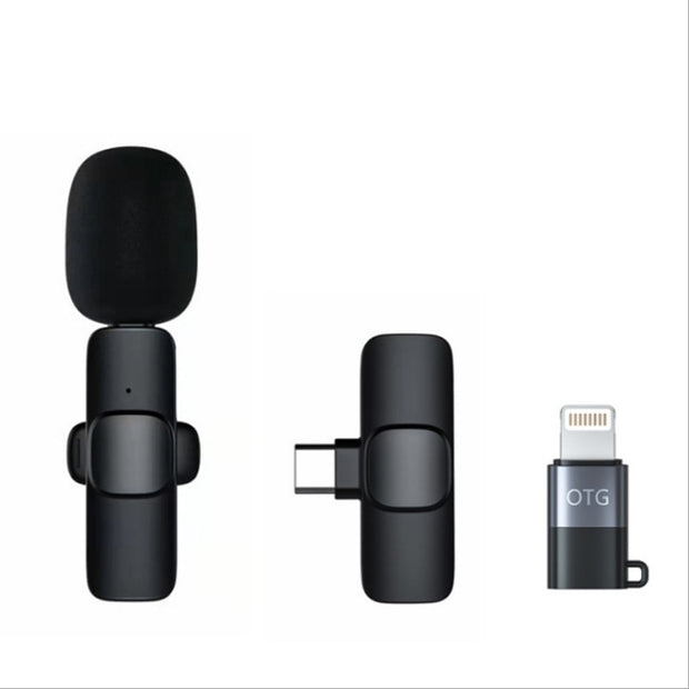 Wireless Lavalier Microphones & Systems Portable Audio Video Recording Mini Mic For iPhone Android Facebook Youtube Live Broadcast Gaming wiresless mircophone DailyAlertDeals Lightning  