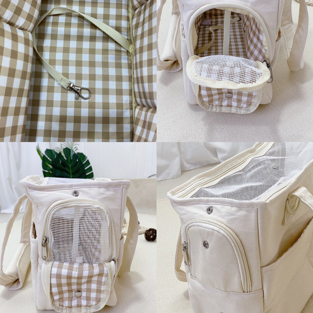 Puppy Cat Kitten Portable Pet Dog Carrier Bag Rabbit Pet Animal Carrier One-shoulder Bag Breathable 6KG Load, Without mat 0 DailyAlertDeals   