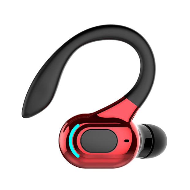 Noise Cancelling Sports Wireless Business Headphones Headset Waterproof Hanging Single Ear Earbuds Bluetooth 5.2 Earphone 0 DailyAlertDeals Red China 