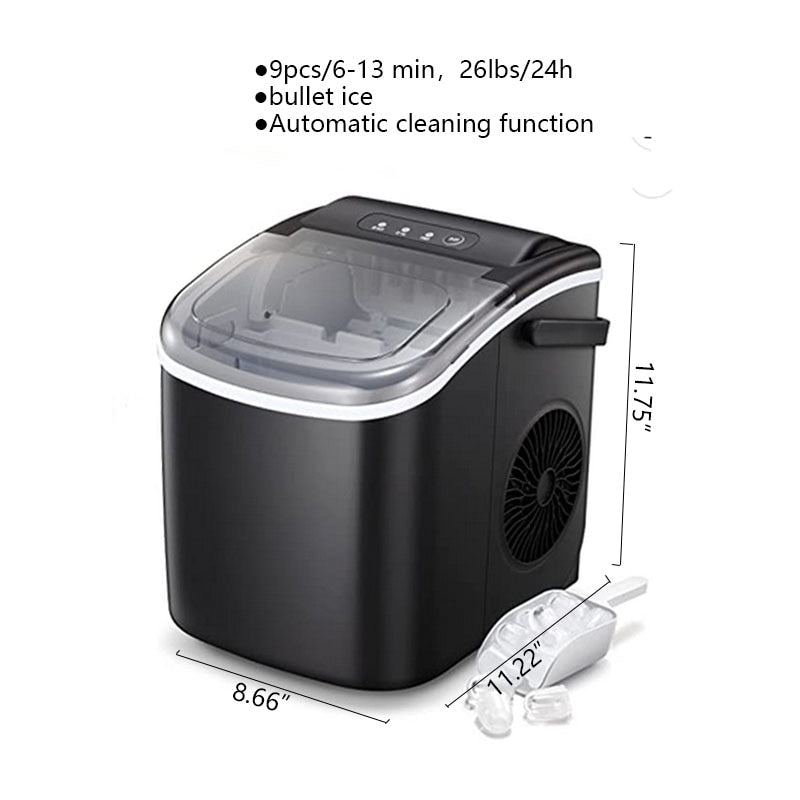Countertop Bullet Ice Maker Machine for Home 26 Lbs Automatic Ice Cube Maker Machine for Kitchen Office Bar Party Ice Maker machine for home DailyAlertDeals United States 26LBS IN 24H A3 