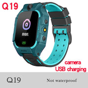 Q12 Children Smart Watch SOS Phone Watch Smartwatch Kids With Sim Card Photo Waterproof IP67 A28 Q19 Gift For IOS Android Z5S W5 0 DailyAlertDeals Q19 Green English version 