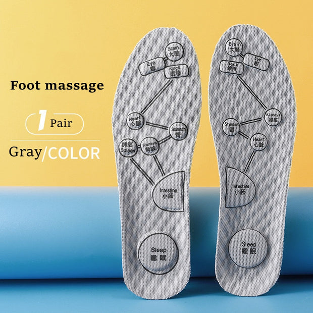 Acupressure on Foot Insoles For Shoes Breathable Deodorant Sport Insoles for Medical Man Women Comfortable Running Shoe Sole 0 DailyAlertDeals China Gray EU35-36