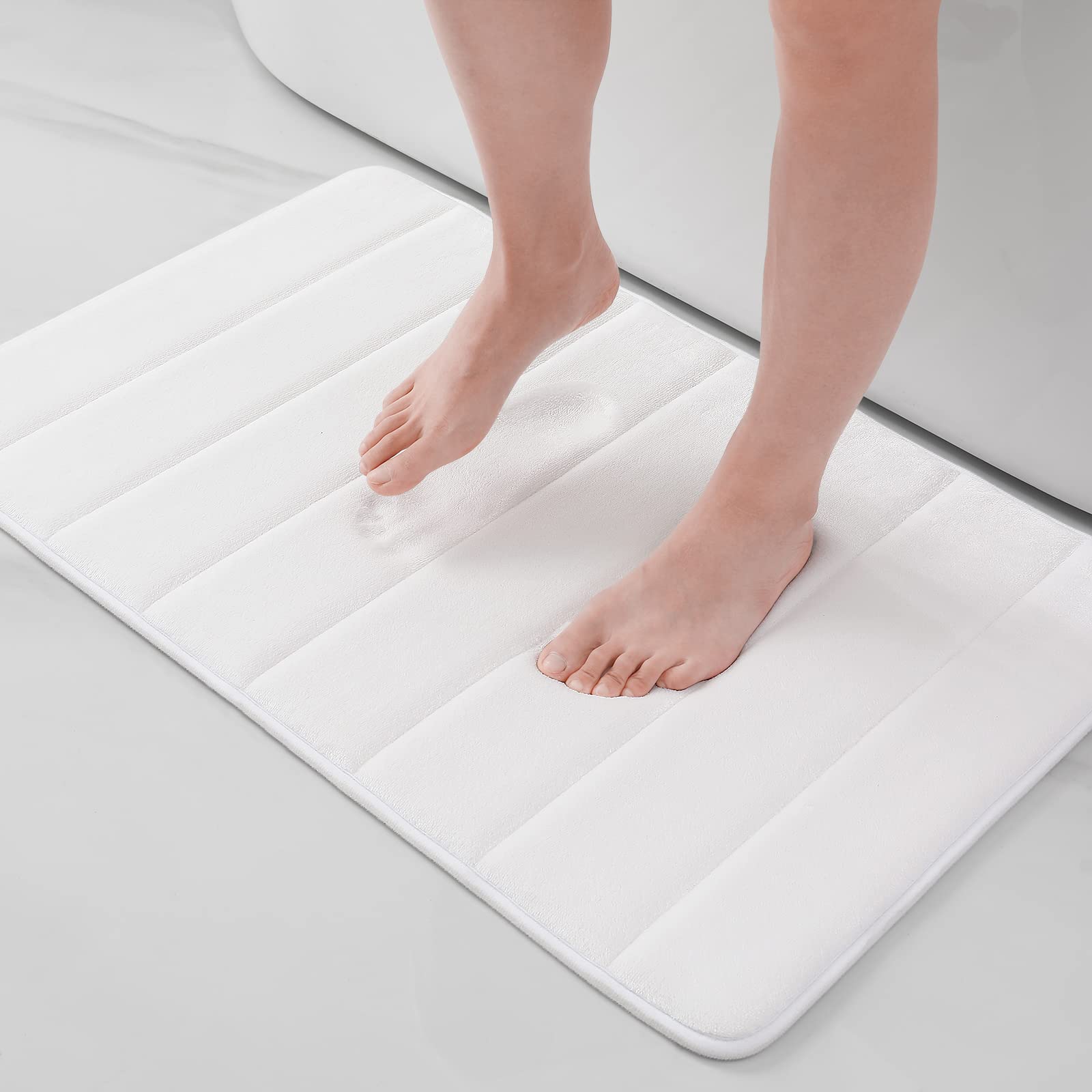 Memory Foam Bath Mat Anti-Slip Shower Carpet Soft Foot Pad Decoration Floor Protector Absorbent Quick Dry Bathroom Rug Mats & Rugs DailyAlertDeals   