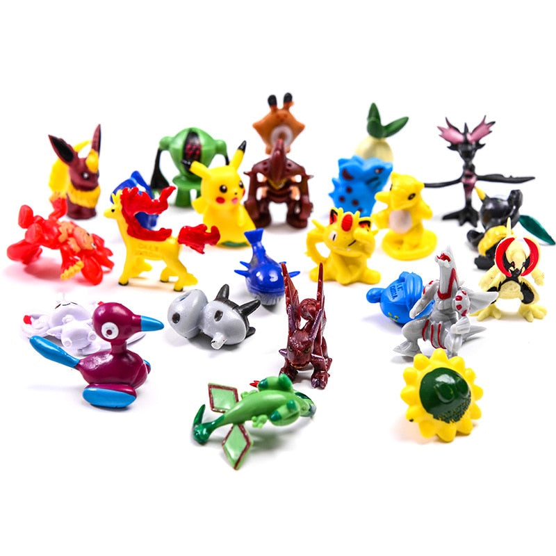 144Pcs/Set Pokemon Anime Figure with Storage Bag Kawaii Pikachu Action Figures Pokeball Dolls for Children Toys Gifts Pokemon Action Figures DailyAlertDeals   