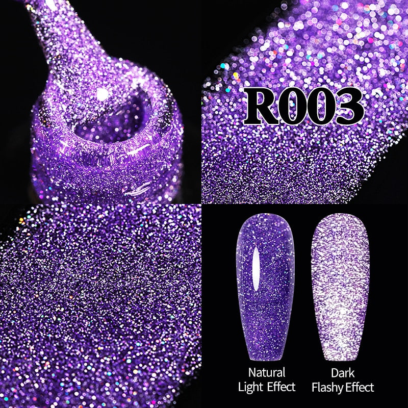 UR SUGAR Sparkling Gel Nail Polish Reflective Glitter Nail Gel Semi Permanent Nail Art Varnish For Manicures Need Base Top Coat 0 DailyAlertDeals Reflective R003  