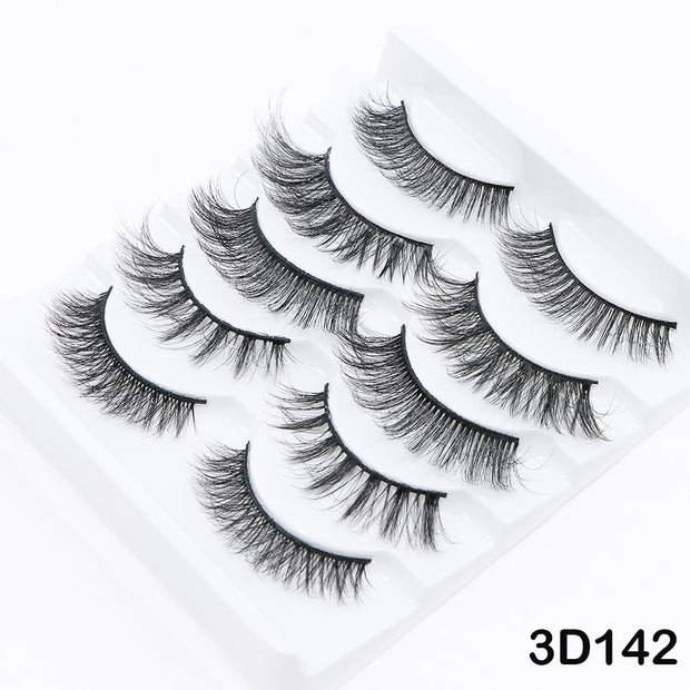 5/10Pairs 3D Mink Lashes Natural Eyelashes Dramatic False Eyelashes Faux Cils Makeup Wholesale Fake Eyelash Extension maquiagem 0 DailyAlertDeals 5Pairs-3D142 China 