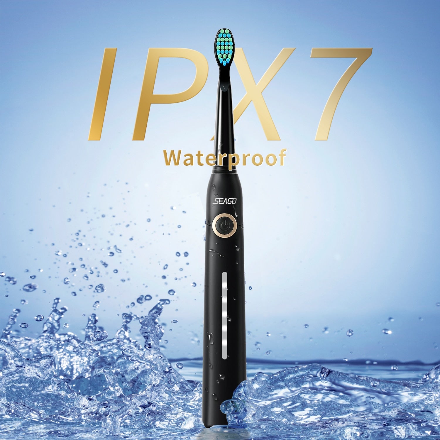 Seago Sonic Electric Toothbrush Tooth brush USB Rechargeable adult Waterproof automatic 5 Mode with Travel case Toothbrushes DailyAlertDeals   