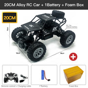ZWN 1:12 / 1:16 4WD RC Car With Led Lights 2.4G Radio Remote Control Cars Buggy Off-Road Control Trucks Boys Toys for Children RC Car for fun DailyAlertDeals 20CM Black 1B Alloy China 