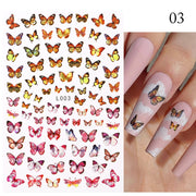 Nail Blue Butterfly Stickers Flowers Leaves Self Adhesive Decals 3D Transfer Sliders Wraps Manicure Foils DIY Decorations Tips 0 DailyAlertDeals L003  