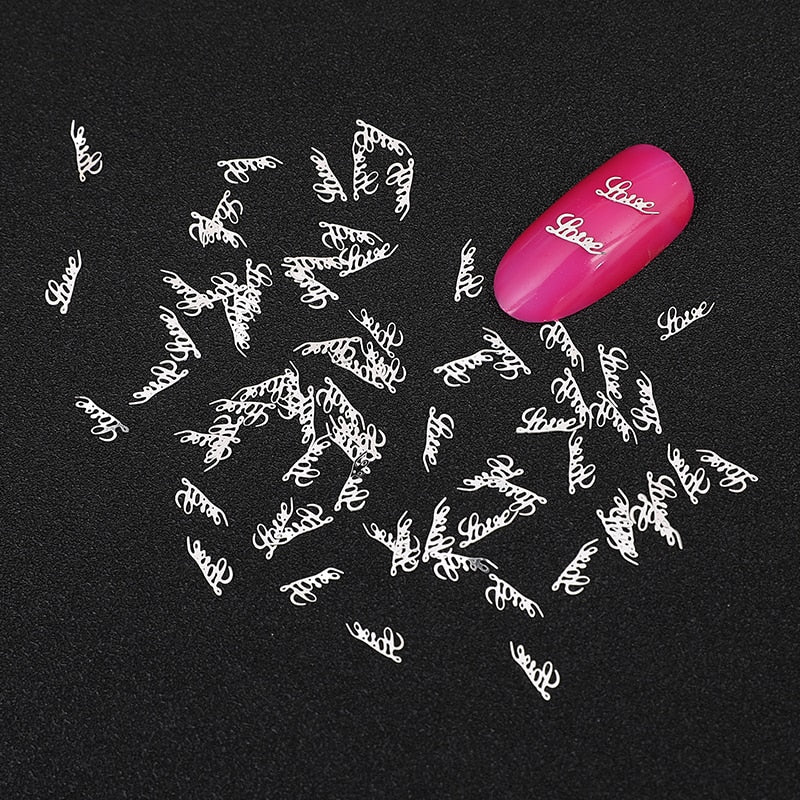 100Pcs/Lot Gold Metal Nail Decals Ultra-thin Flakes Nail Bling Rhinestone Cute 3D Nail Art Decorations Charm Nail Art Rivets 0 DailyAlertDeals DR45 1  