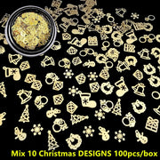 100Pcs/Lot Gold Metal Nail Decals Ultra-thin Flakes Nail Bling Rhinestone Cute 3D Nail Art Decorations Charm Nail Art Rivets 0 DailyAlertDeals 728  