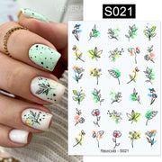 Harunouta Gold Leaf 3D Nail Stickers Spring Nail Design Adhesive Decals Trends Leaves Flowers Sliders for Nail Art Decoration 0 DailyAlertDeals S021  