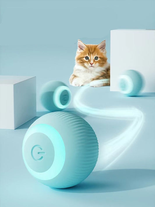 Electric Cat Ball Toys Automatic Rolling Smart Cat Toys for Cats Training Self-moving Kitten Toys for Indoor Interactive Playing Smart Cat Toys DailyAlertDeals   