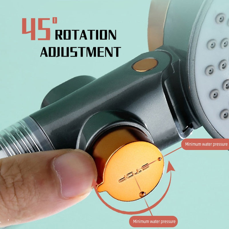 Double Sided Unique Shower Head Bathroom 3 Water Saving Filtration Round Rainfall Adjustable Nozzle Sprayer Double Sided Hand Shower DailyAlertDeals   