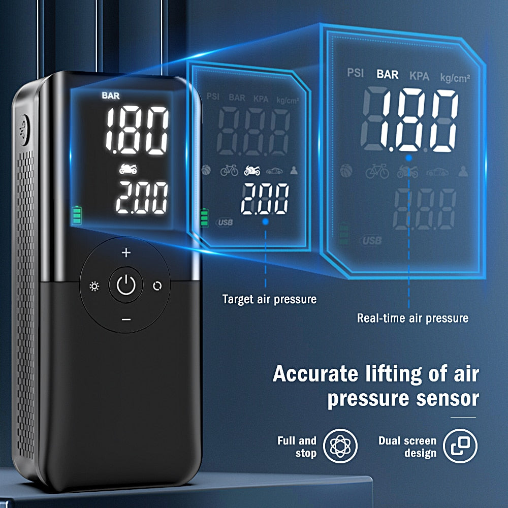 Air Compressor 12v Air Pump For Car Portable Tyre Inflator Electric Motorcycle Pump Air Compressor For Car Motorcycles Bicycles Air Pump compressor for Motorcycle DailyAlertDeals   