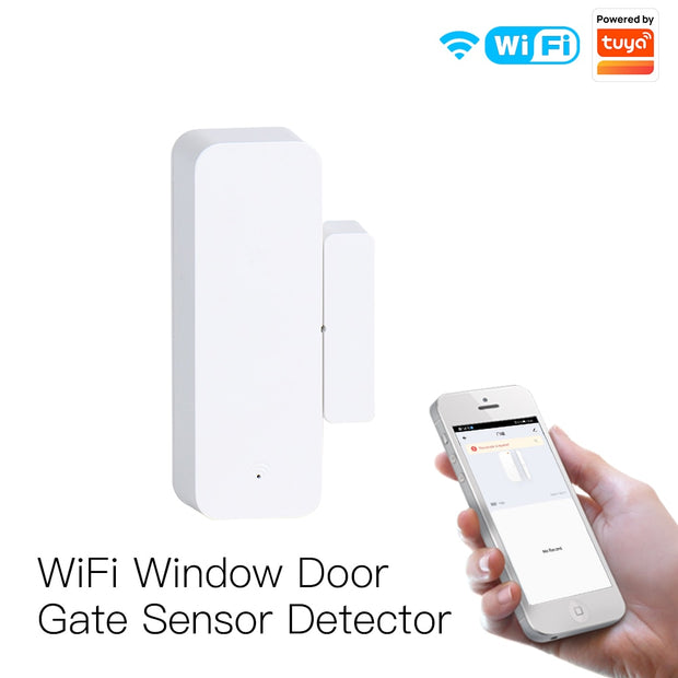 Tuya ZigBee/Wifi Smart Window Door Gate Sensor Detector Smart Home Security Alarm System Smart Life Tuya App Remote Control Home Alarm Systems DailyAlertDeals Wifi Door Sensor United States 