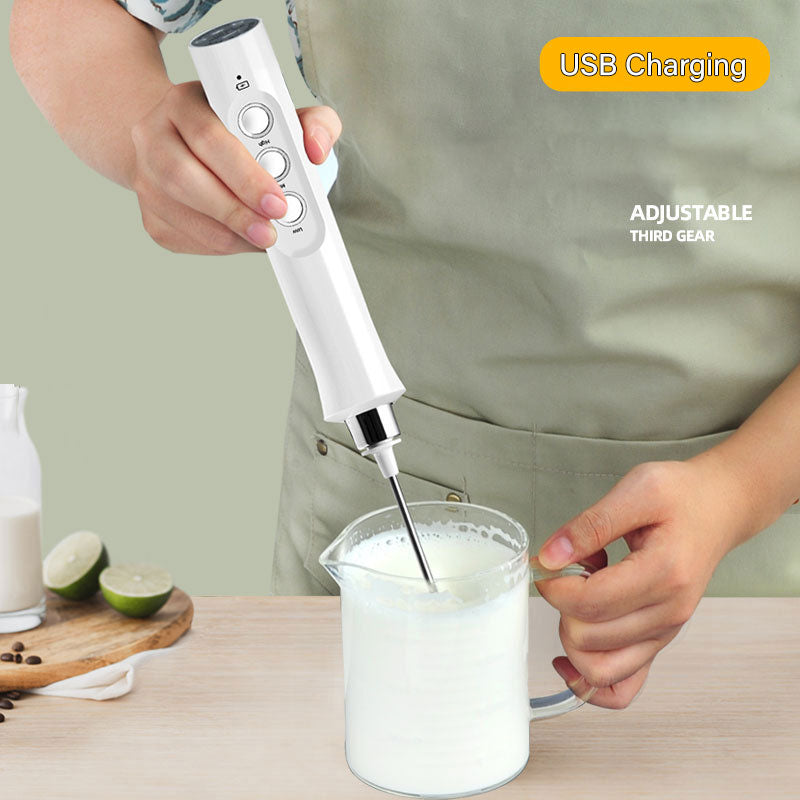 3 In 1 Portable Electric Milk Frother Mini Foam Maker Handheld Foamer High Speeds Drink Mixer Coffee Foamer Food Blender Milk Frothers & Steamers DailyAlertDeals   