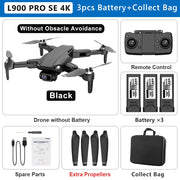 L900 PRO SE 4K HD Dual Camera Drone Visual Obstacle Avoidance Brushless Motor GPS 5G WIFI RC Dron Professional FPV Quadcopter Camera Drone DailyAlertDeals Black 4K-3B-Bag China 