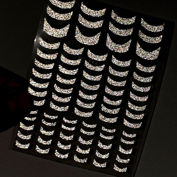 French 3D Nail Decals Stickers Stripe Line French Tips Transfer Nail Art Manicure Decoration Gold Reflective Glitter Stickers nail art DailyAlertDeals   