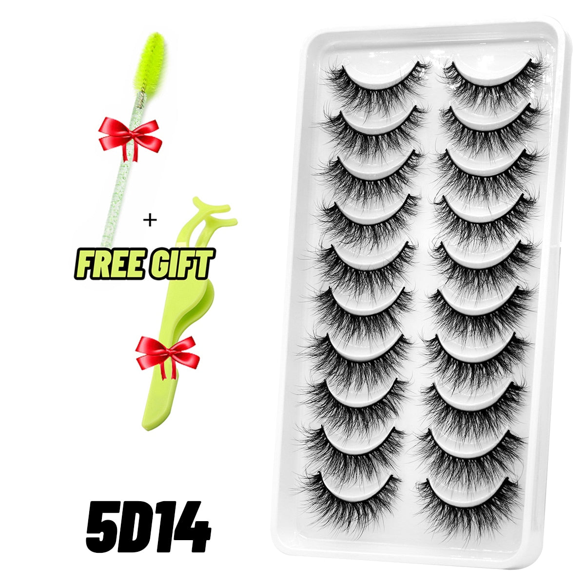 GROINNEYA Eyelashes 3D Mink Lashes Fluffy Soft Wispy Natural Cross Eyelash Extension Reusable Lashes Mink False Eyelashes Makeup 0 DailyAlertDeals 10pairs-5D14 France 