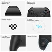 8BitDo - Ultimate Wireless 2.4G Gaming Controller with Charging Dock for PC, Windows 10, 11, Steam, Android 0 DailyAlertDeals   