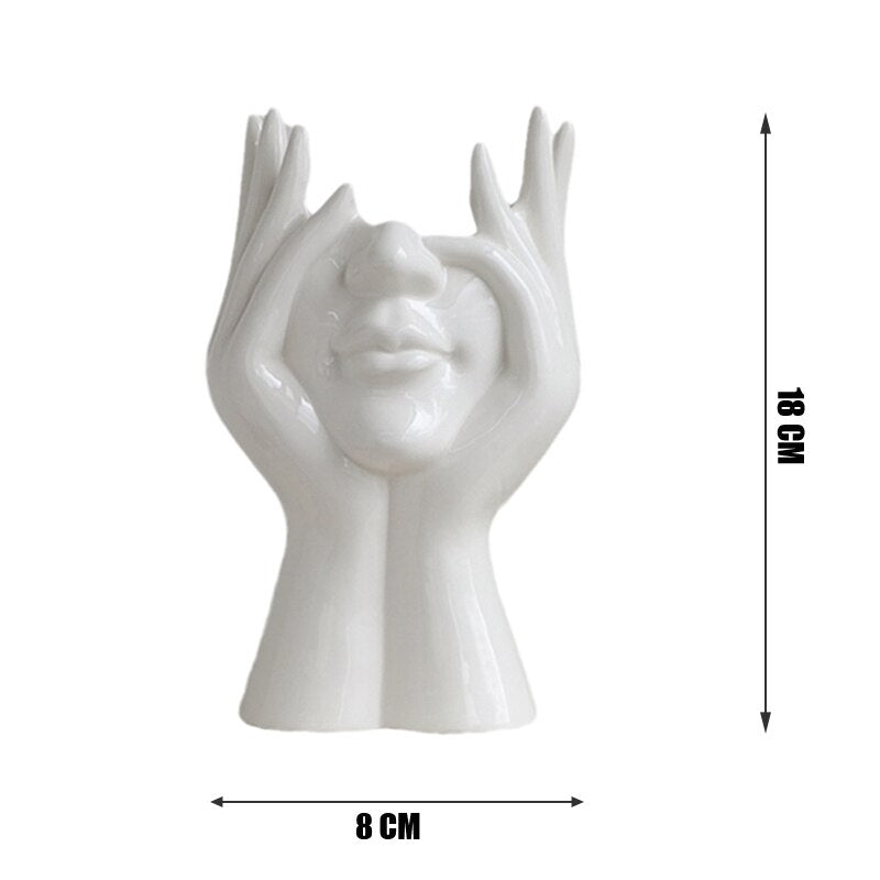 Nordic Vase Circular Hollow Ceramic Donuts Flower Pot Home Living Room Decoration Accessories Interior Office Desktop Decor Gift Vases DailyAlertDeals MENG YAN-S  