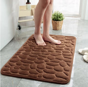 Cobblestone Embossed Bathroom Bath Mat Non-slip Carpets In Wash Basin Bathtub Side Floor Rug Shower Room Doormat Memory Foam Pad 0 DailyAlertDeals Coffee 40x60cm 
