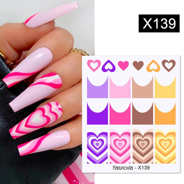 Harunouta Valentine Water Nail Stickers Heart Love Design Self-Adhesive Slider Decals Letters For Nail Art Decorations Manicure 0 DailyAlertDeals X139  