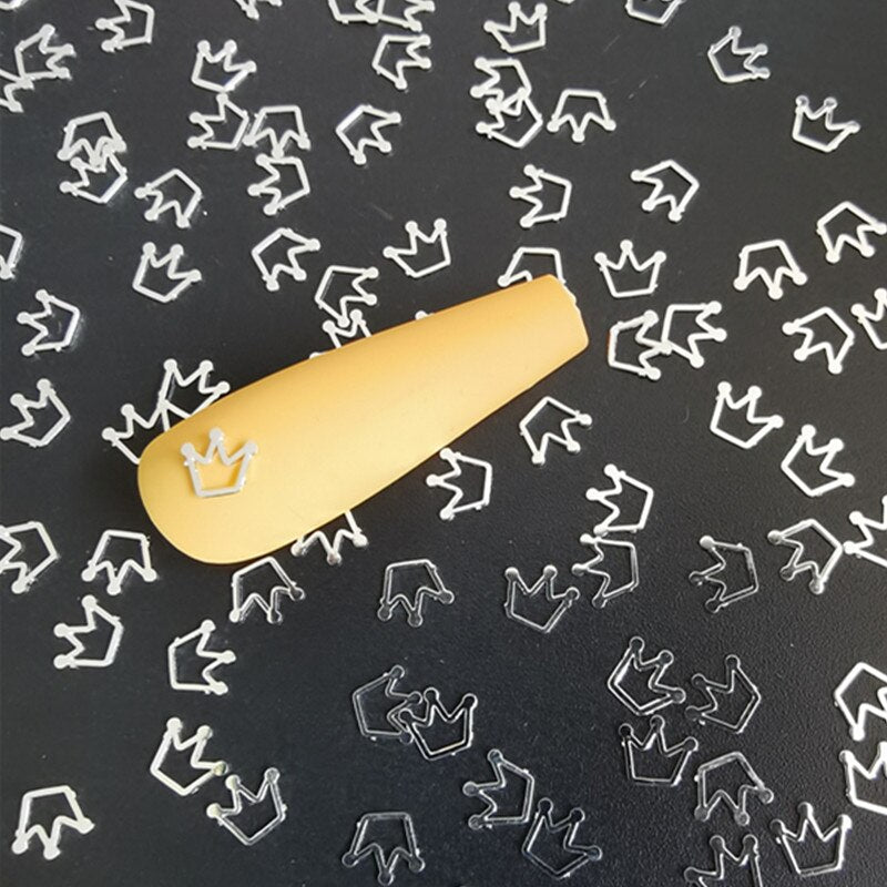 100Pcs/Lot Gold Metal Nail Decals Ultra-thin Flakes Nail Bling Rhinestone Cute 3D Nail Art Decorations Charm Nail Art Rivets 0 DailyAlertDeals 625  