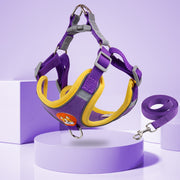 New Pet Dog Harness Leash Set Reflective Adjustable Puppy harness 0 DailyAlertDeals Purple S(for2-3kg) China