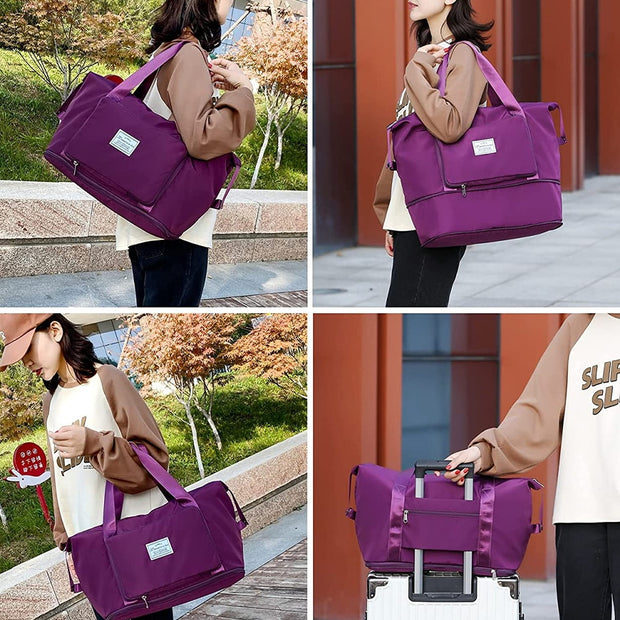 Folding Travel Bags Waterproof Tote Travel Luggage Bags for Women 2022 Large Capacity Multifunctional Travel Duffle Bags Handbag 0 DailyAlertDeals   