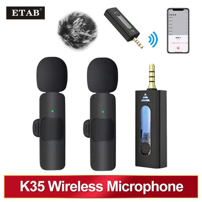 Wireless 3.5mm Lavalier Lapel Microphone Omnidirectional Condenser Mic for Camera Speaker Smartphone,Recording Mic for Youtube Microphones DailyAlertDeals   