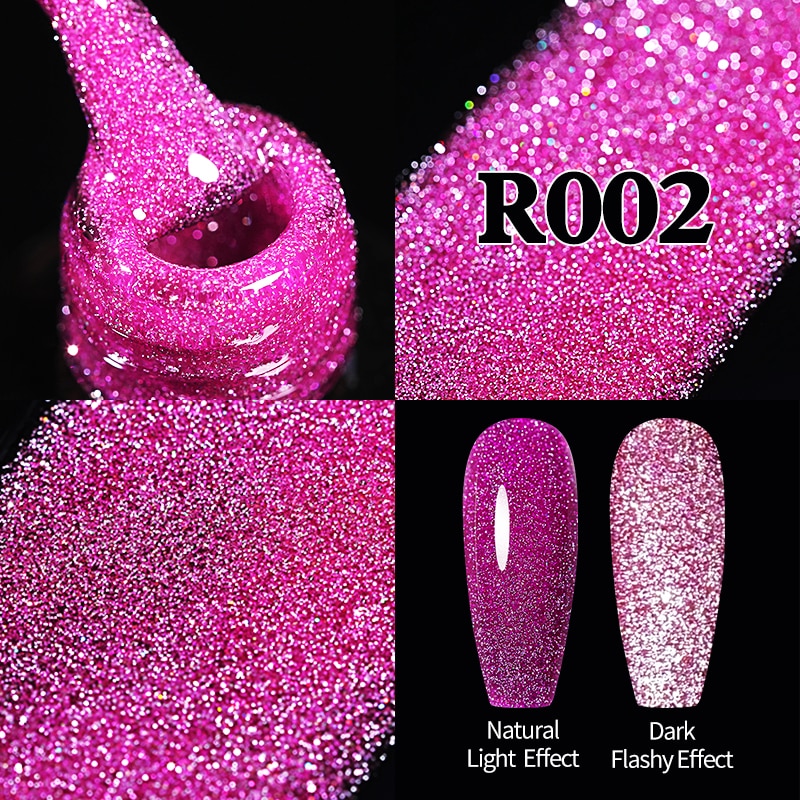 UR SUGAR Sparkling Gel Nail Polish Reflective Glitter Nail Gel Semi Permanent Nail Art Varnish For Manicures Need Base Top Coat 0 DailyAlertDeals Reflective R002  