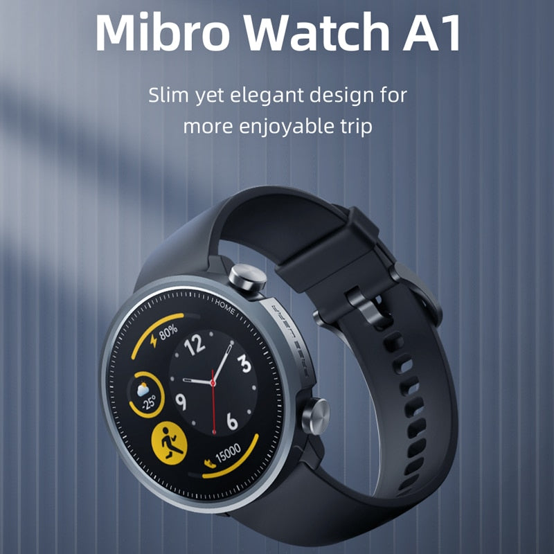 Mibro A1 Smartwatch Global Version Blood Oxygen Heart Rate Monitor 5ATM Waterproof Fashion Bluetooth Sport Men Women Smart Watch smart watch DailyAlertDeals   