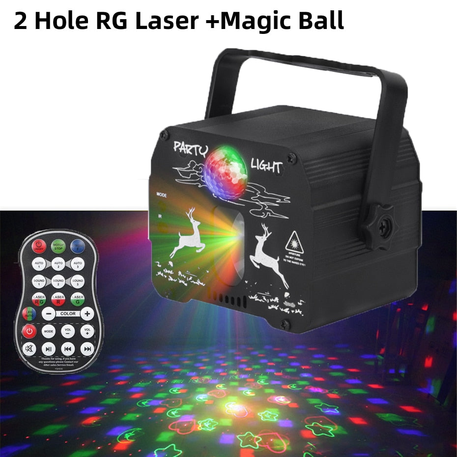 ALIEN RGB Mini DJ Disco Laser Light Projector USB Rechargeable LED UV Sound Strobe Stage Effect Wedding Xmas Holiday Party Lamp 0 DailyAlertDeals China 2 Hole RG Laser USB