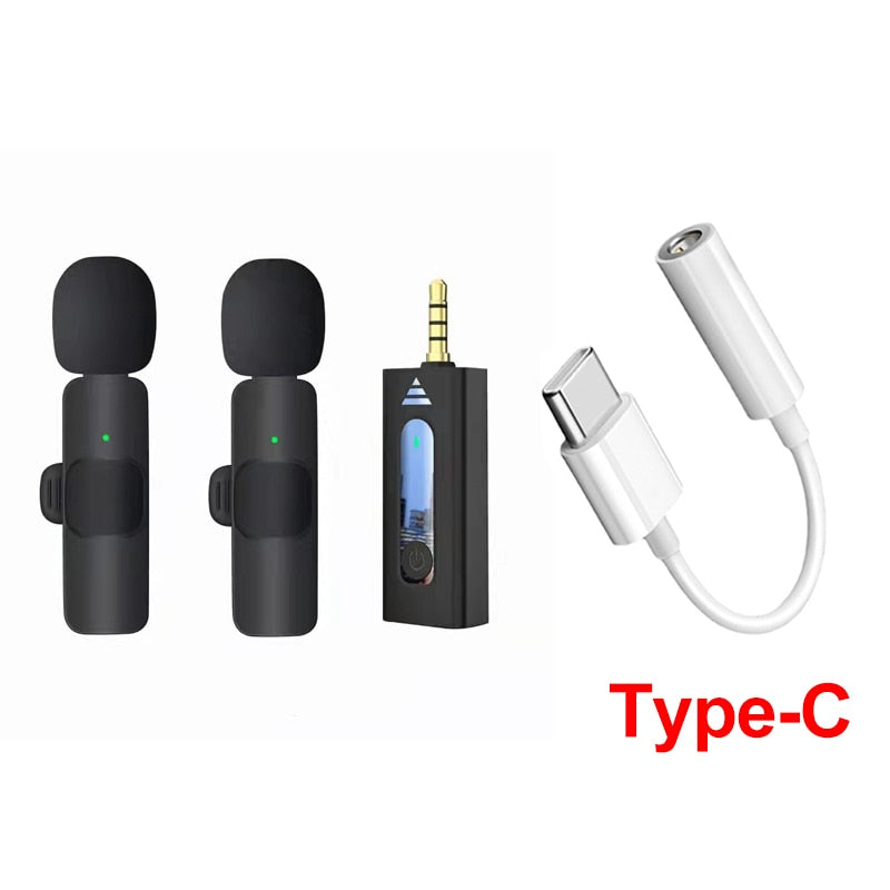 Wireless 3.5mm Lavalier Lapel Microphone Omnidirectional Condenser Mic for Camera Speaker Smartphone,Recording Mic for Youtube Microphones DailyAlertDeals K35 Type-C 2  
