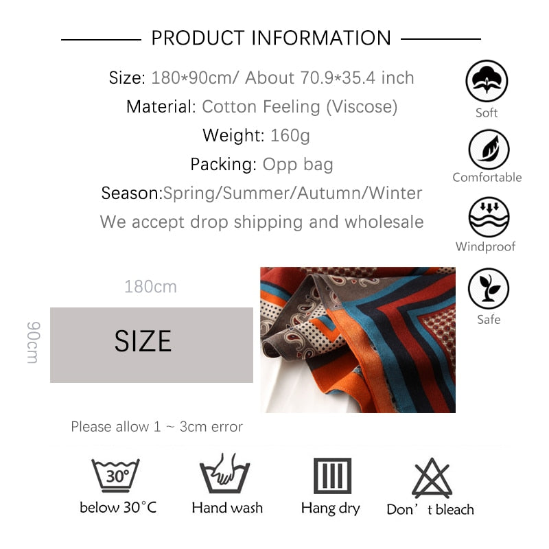 2022 New Design Brand Women Scarf Fashion Print Cotton Spring Winter Warm Scarves Hijabs Lady Pashmina Foulard Bandana Plaid 0 DailyAlertDeals   