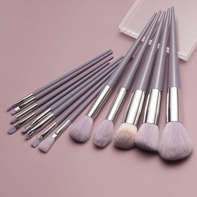 13pcs Soft Makeup Brushes Set Eyeliner Eye Shadow Brush Cosmetic Foundation Blush Powder Blending Beauty Makeup Tool Maquiagem 13 PCS Makeup Brushes Set in bag DailyAlertDeals Red  