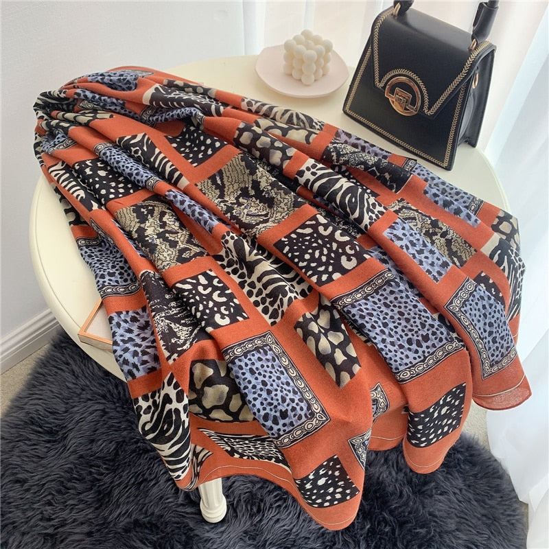 2022 New Design Brand Women Scarf Fashion Print Cotton Spring Winter Warm Scarves Hijabs Lady Pashmina Foulard Bandana Plaid 0 DailyAlertDeals m44-1 180x90cm 