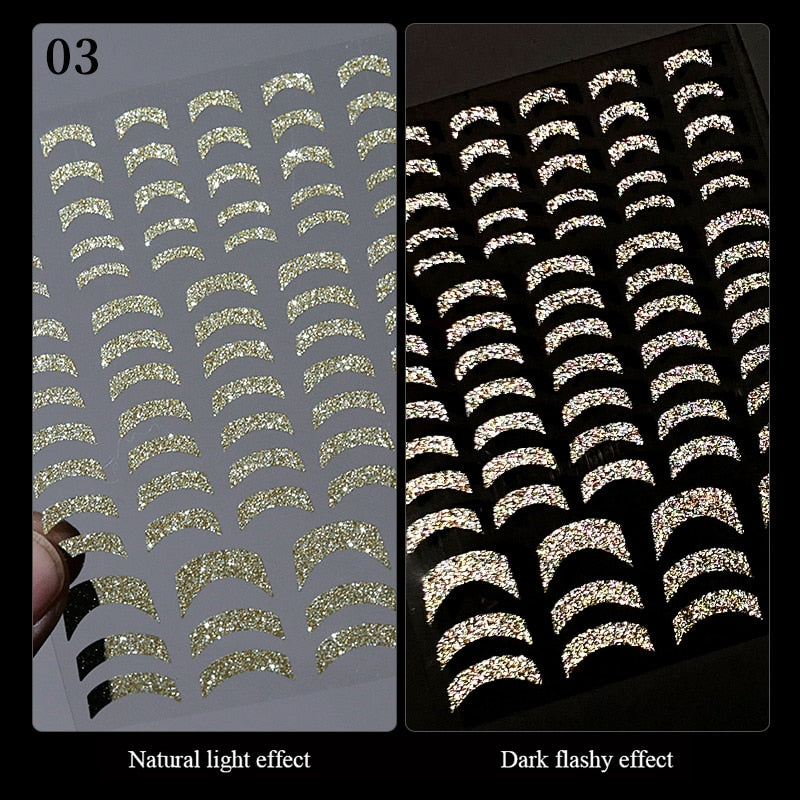 The New Heart Love Design Gold Sliver 3D Nail Art Sticker English Letter French Striping Lines Trasnfer Sliders Valentine Decor 0 DailyAlertDeals Reflective 03  