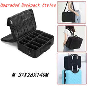 Portable Makeup Bag Nail Art Clapboard Makeup Case Toolbox Cosmetic Bags for Women Travel makeup bag DailyAlertDeals PLUS Black M3  