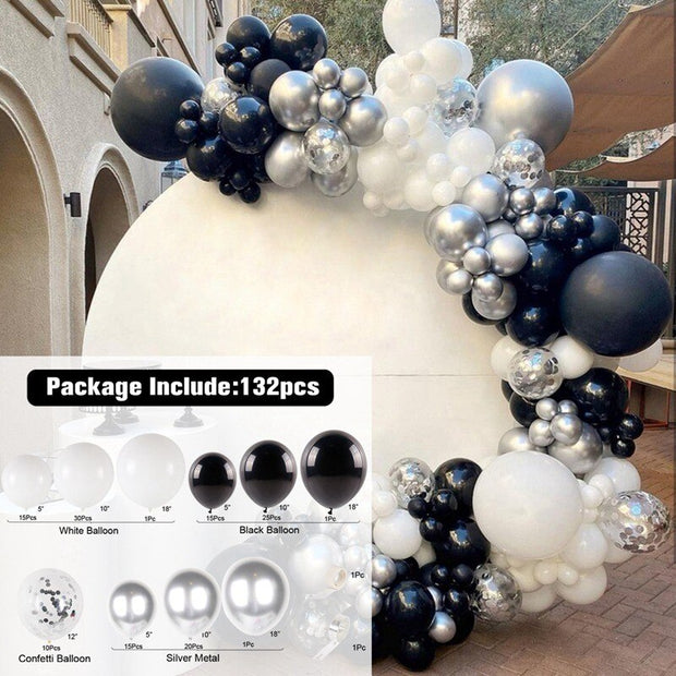 Black Gold Balloon Garland Arch Kit Confetti Latex Baloon Graduation Happy 30th 40th Birthday Balloons Decor Baby Shower Favor 0 DailyAlertDeals 44 Balloon Set 
