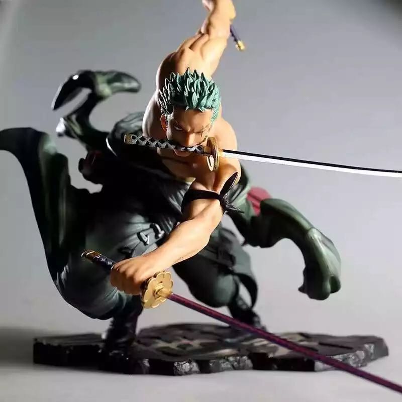 Hot One Piece 10cm Anime Figure GK Roronoa Zoro Three-blade Sa-maximum Manga Anime Statue Action Figure Collection Model Kid Toy Action & Toy Figures DailyAlertDeals Default Title  